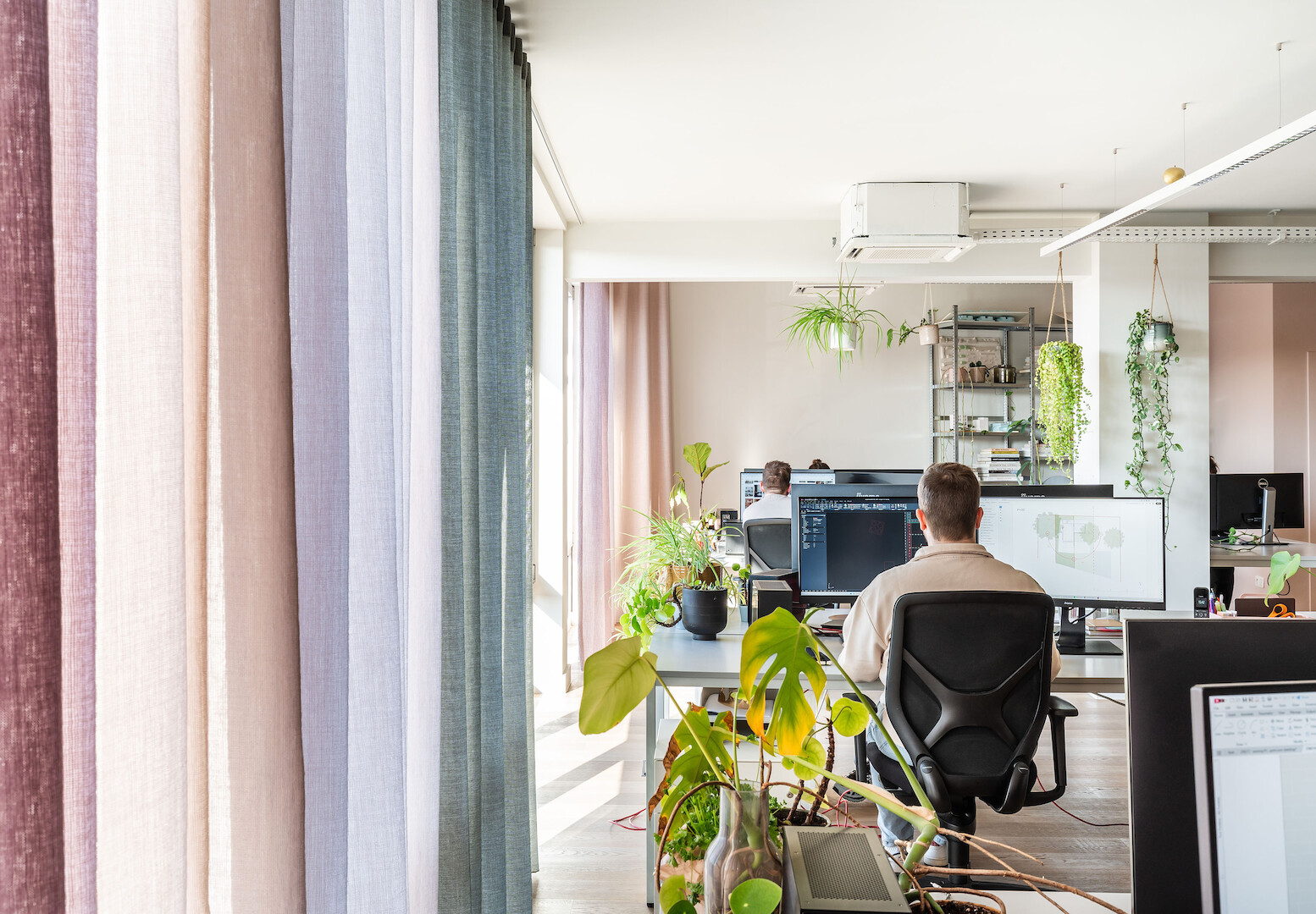 A soft-hued creative hub in the heart of Antwerp
