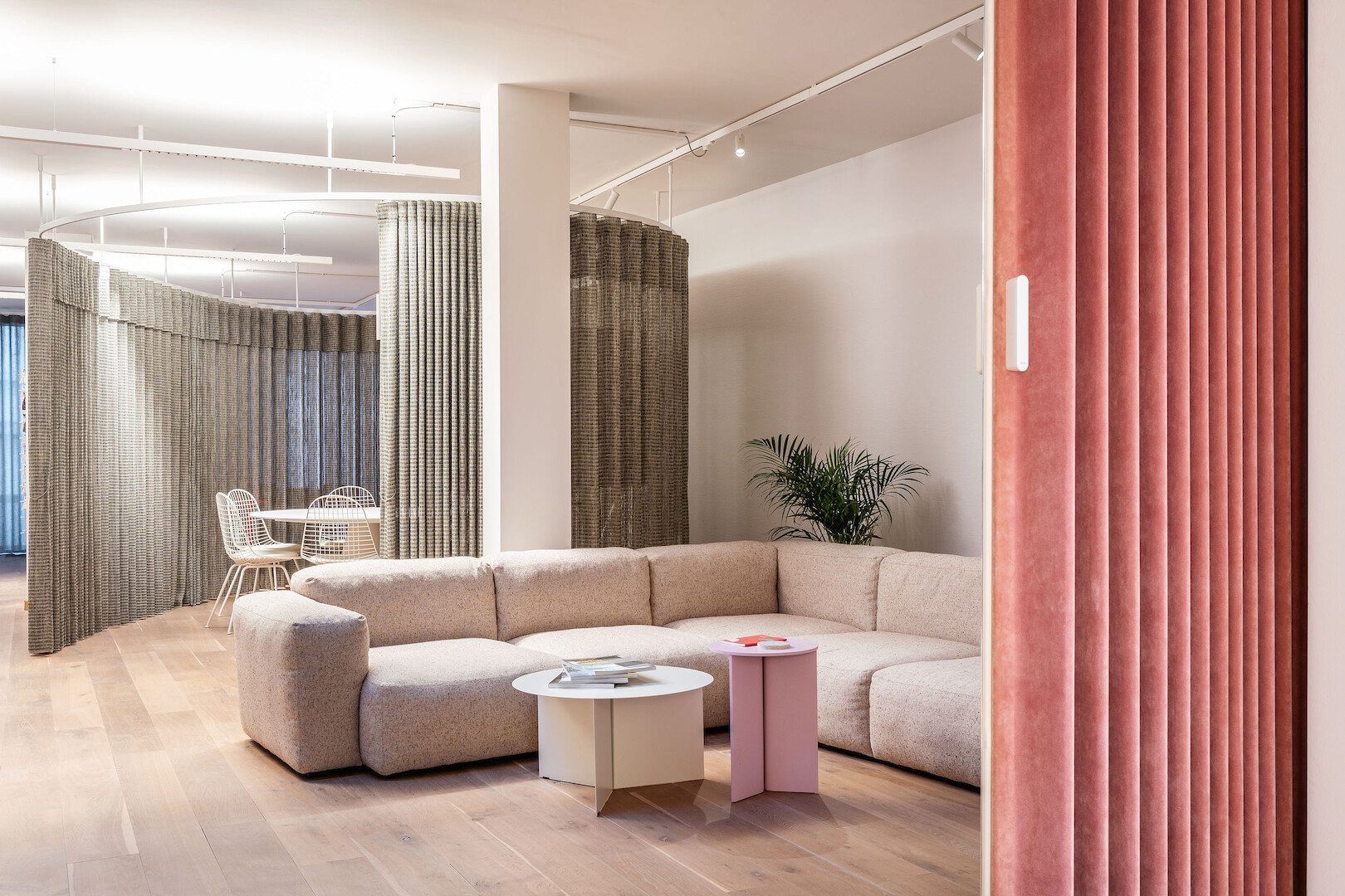 A soft-hued creative hub in the heart of Antwerp
