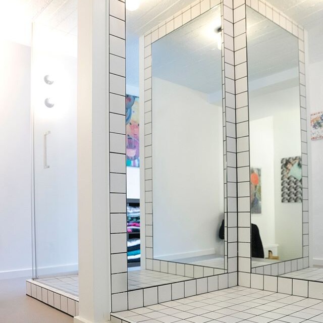 BATHROOM TILES SPECIAL:⁠ … A geometric reflection…