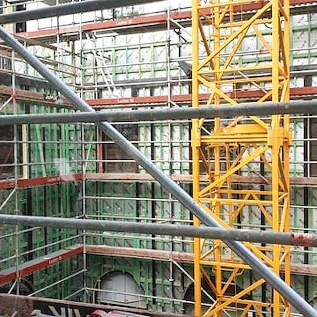 THE DUKE: courtyard scaffolding …